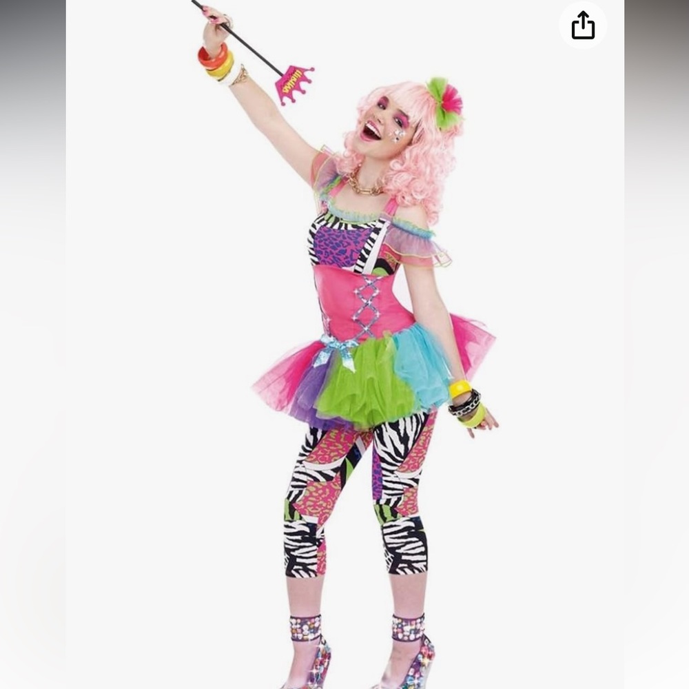NWT Hip Hop Queen Juniors Costume Rave 80’s Small